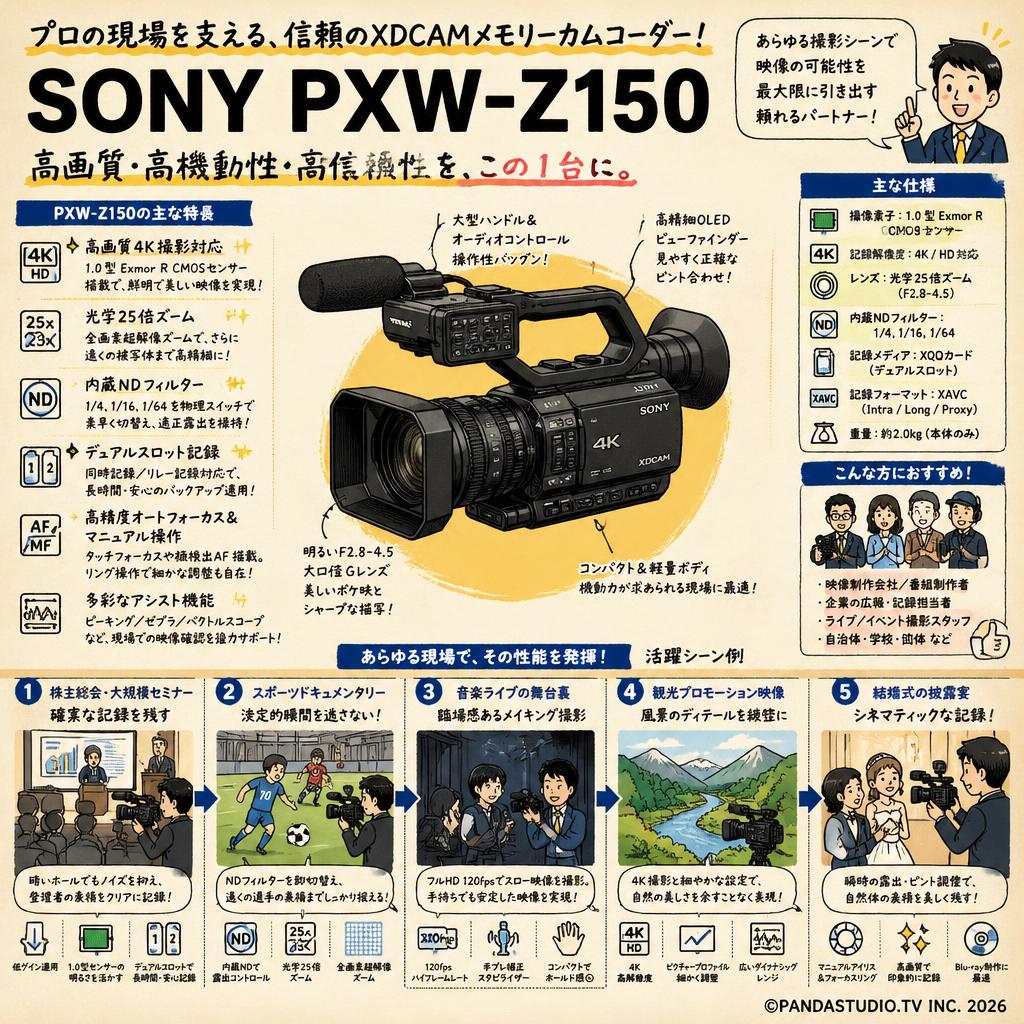 SONY PXW-Z150 用途