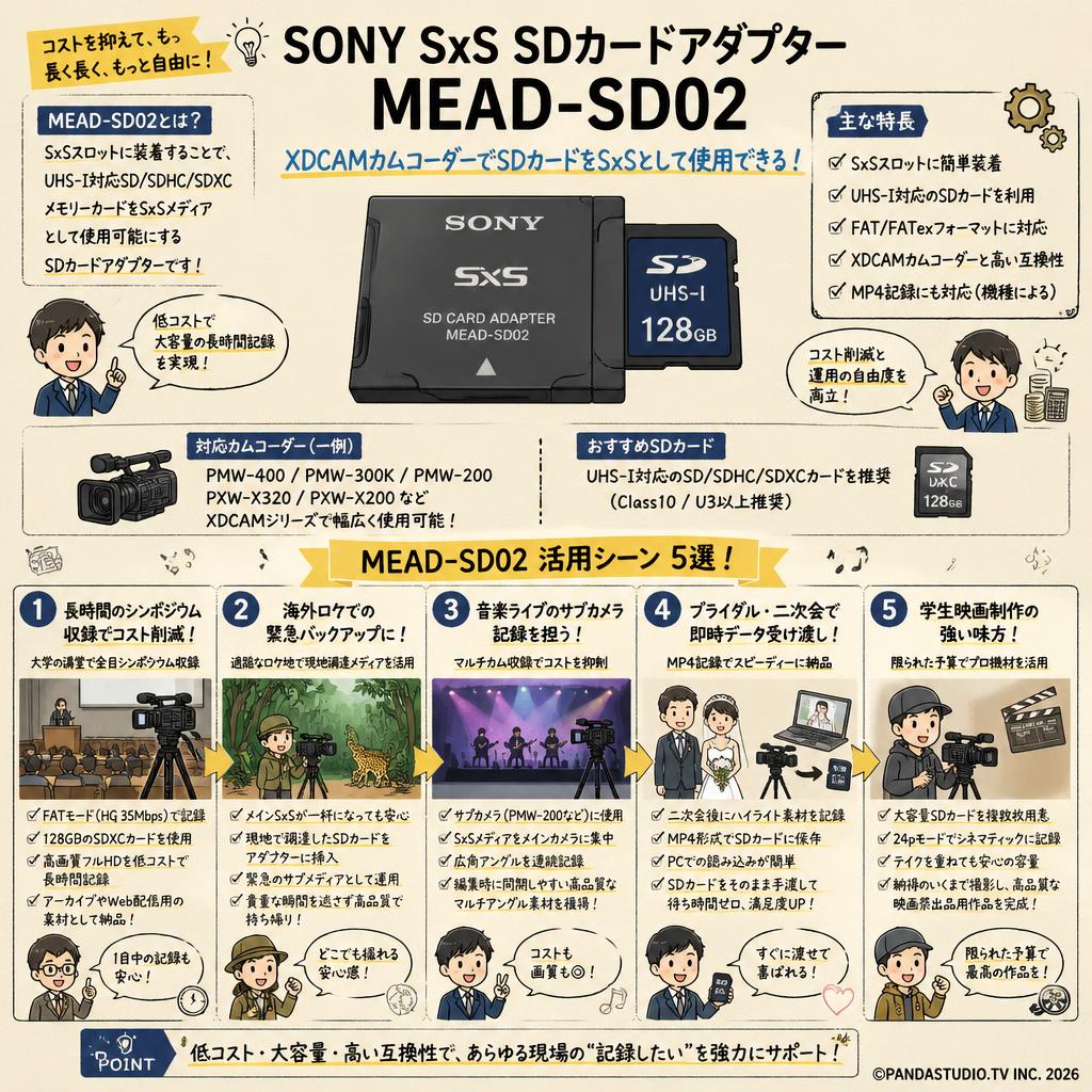 SONY SxS SDカードアダプター MEAD-SD02 用途