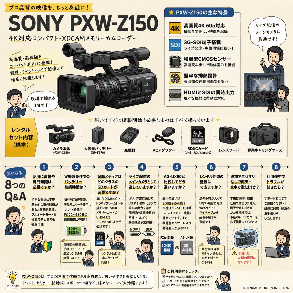 SONY PXW-Z150 FAQ（よくある質問と答え）