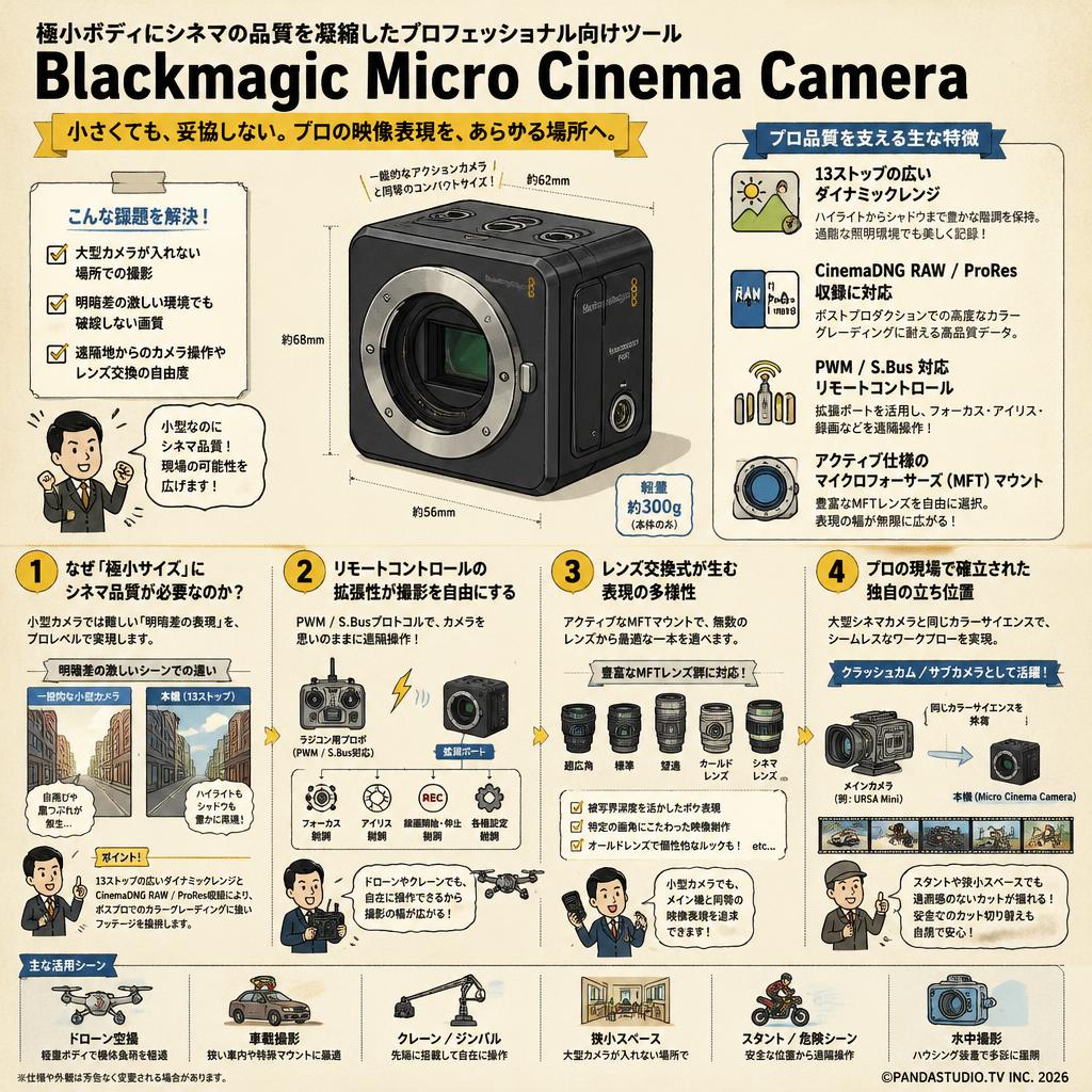 Blackmagic Micro Cinema Camera 概要