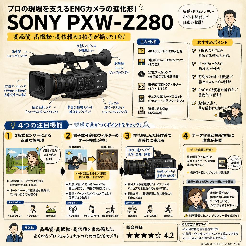 SONY PXW-Z280 インターネット上のお客様の声（評判）