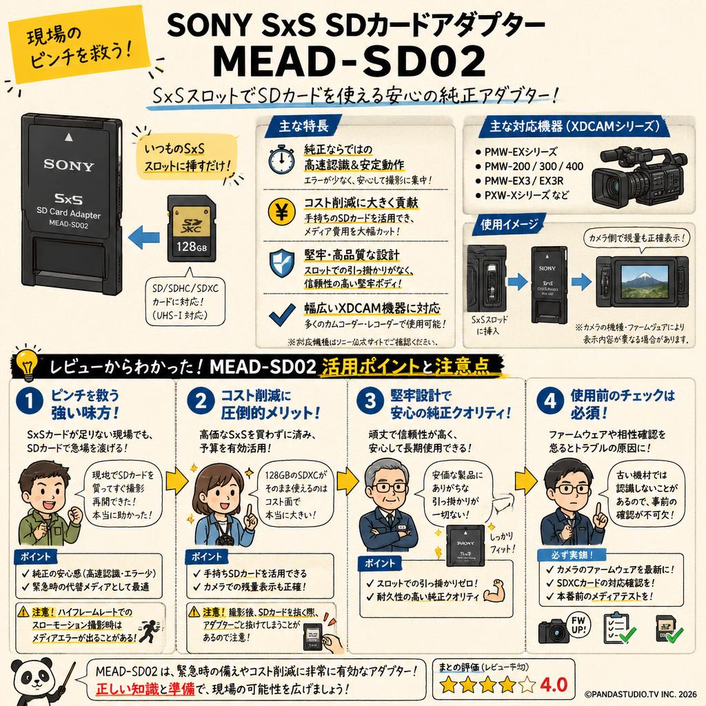SONY SxS SDカードアダプター MEAD-SD02 インターネット上のお客様の声（評判）