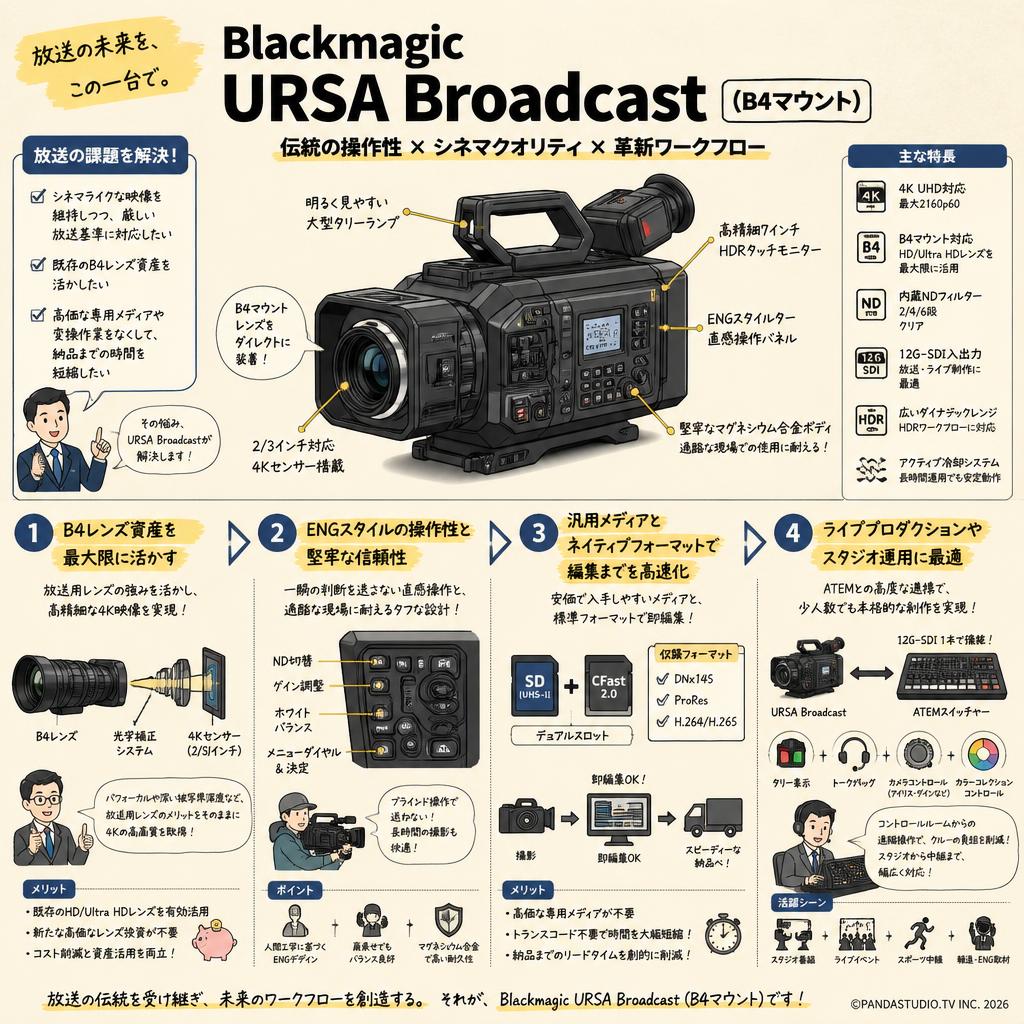 Blackmagic URSA Broadcast (B4マウント) 概要