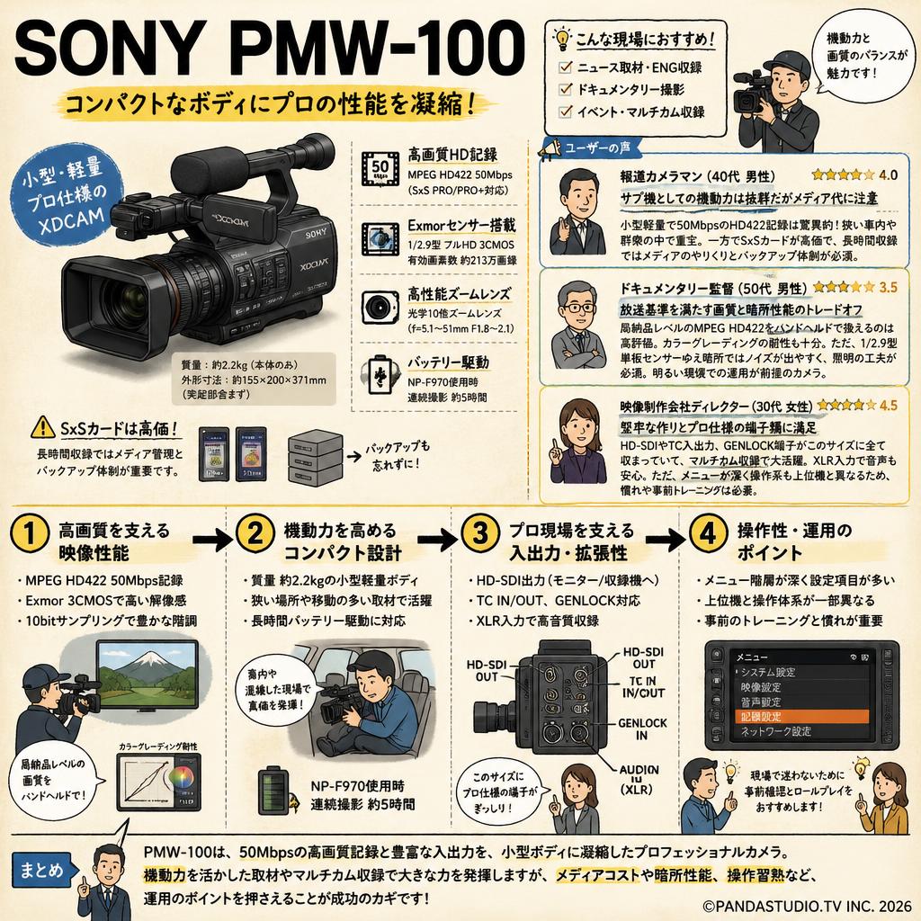 SONY PMW-100 インターネット上のお客様の声（評判）
