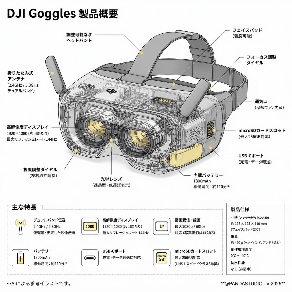 DJI Goggles スペック