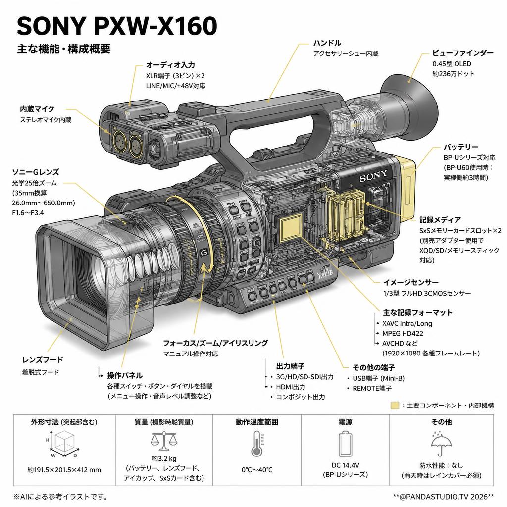 SONY PXW-X160 スペック