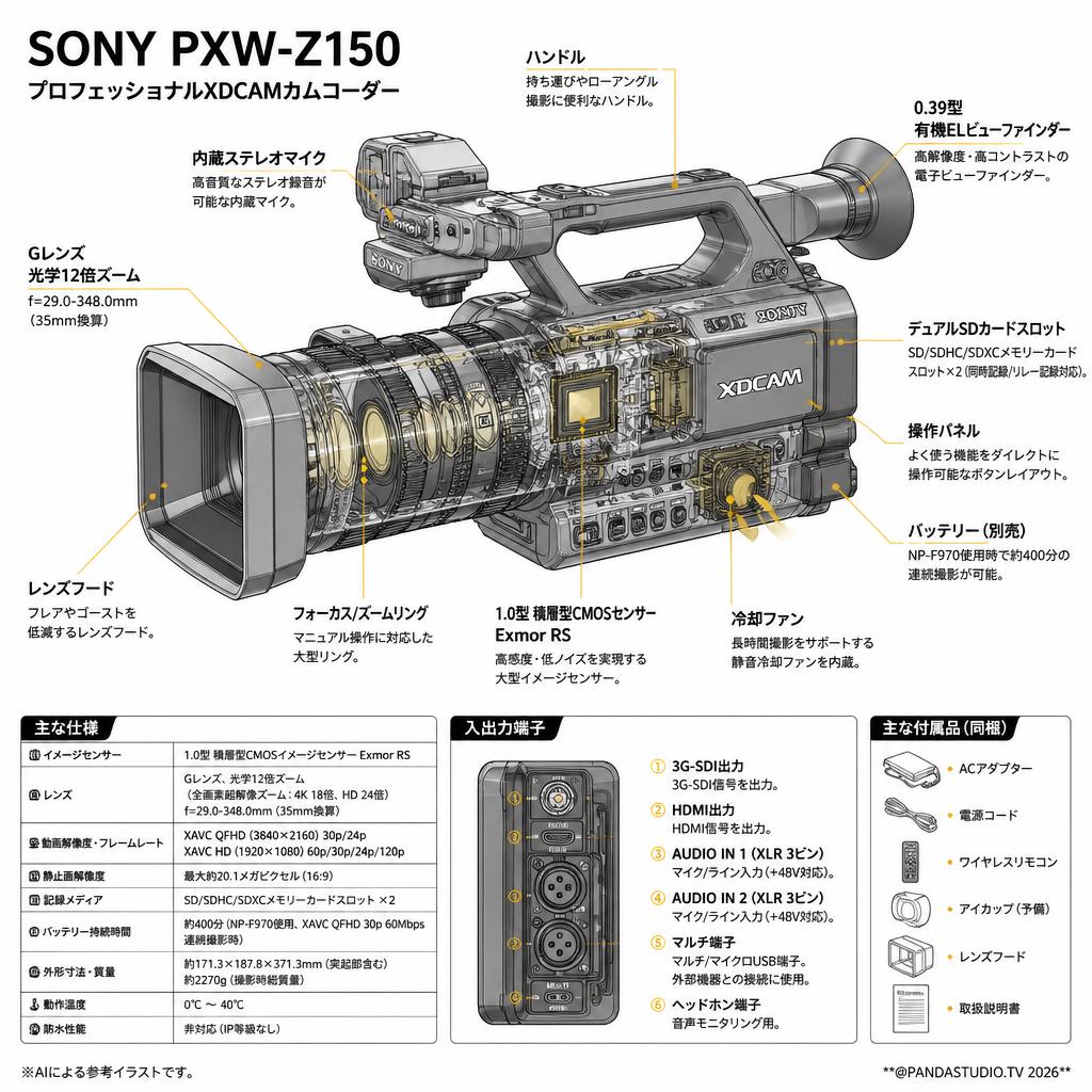 SONY PXW-Z150 スペック
