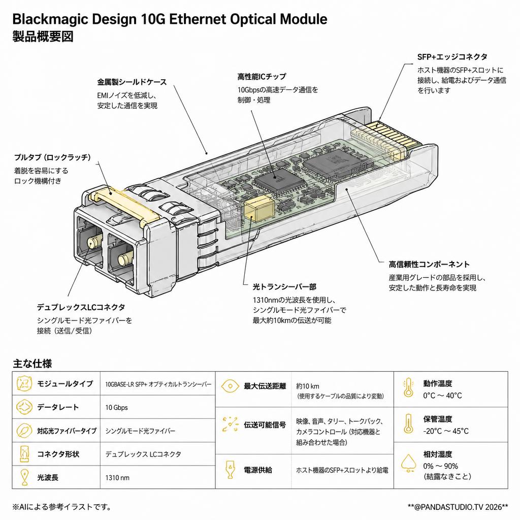 Blackmagic Design  10G Ethernet Optical Module スペック