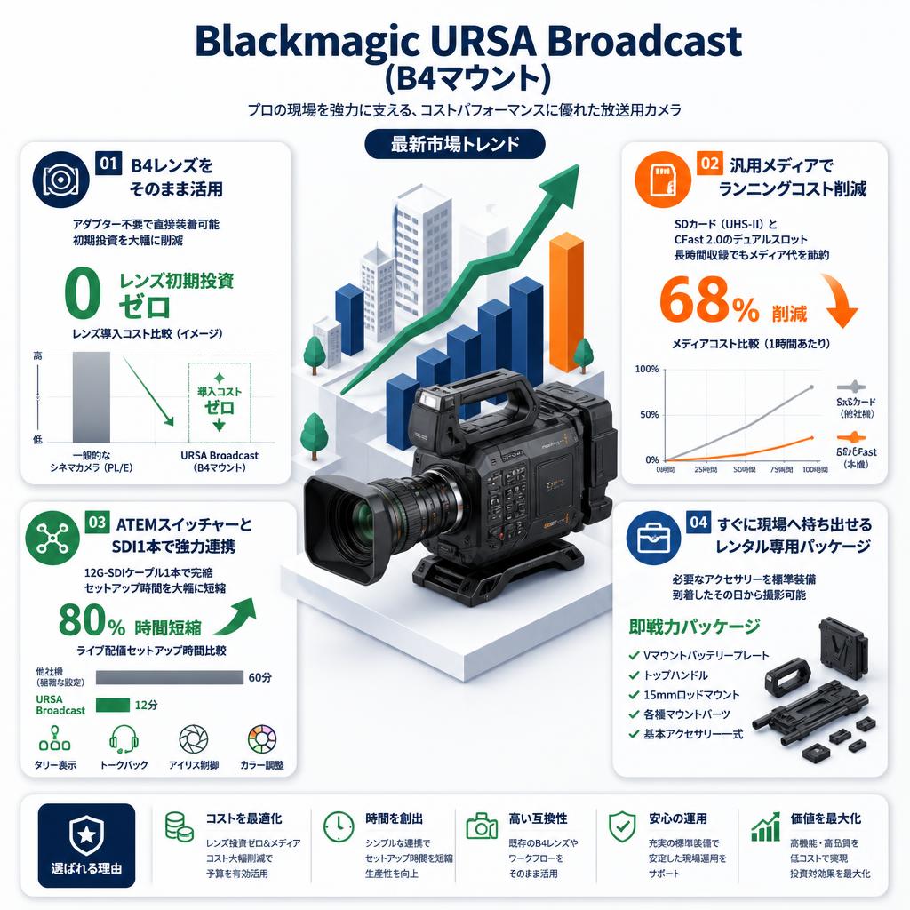 Blackmagic URSA Broadcast (B4マウント) セールスポイント