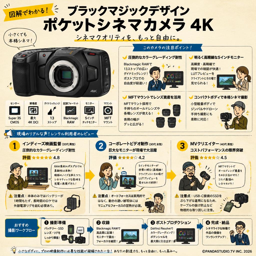 Blackmagic  Design Pocket Cinema Camera 4K インターネット上のお客様の声（評判）