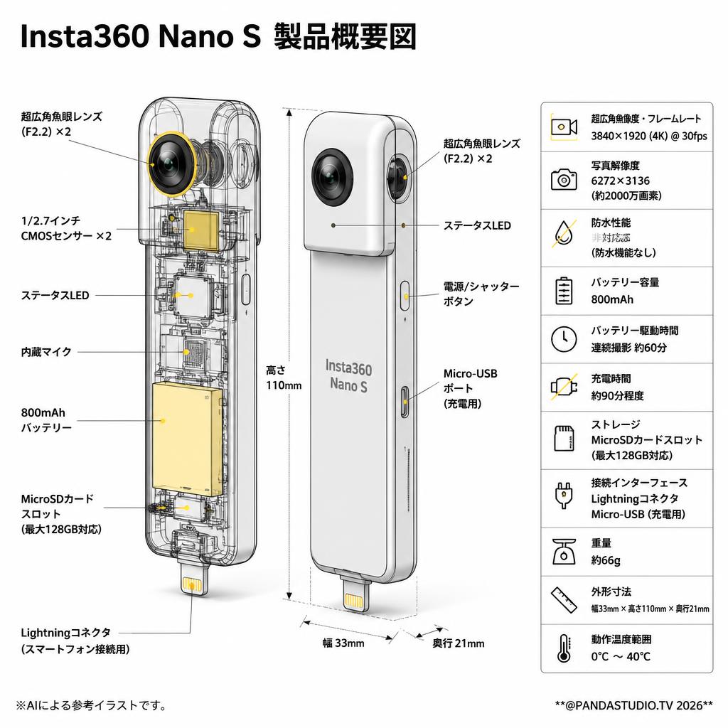 Insta360 Nano S スペック