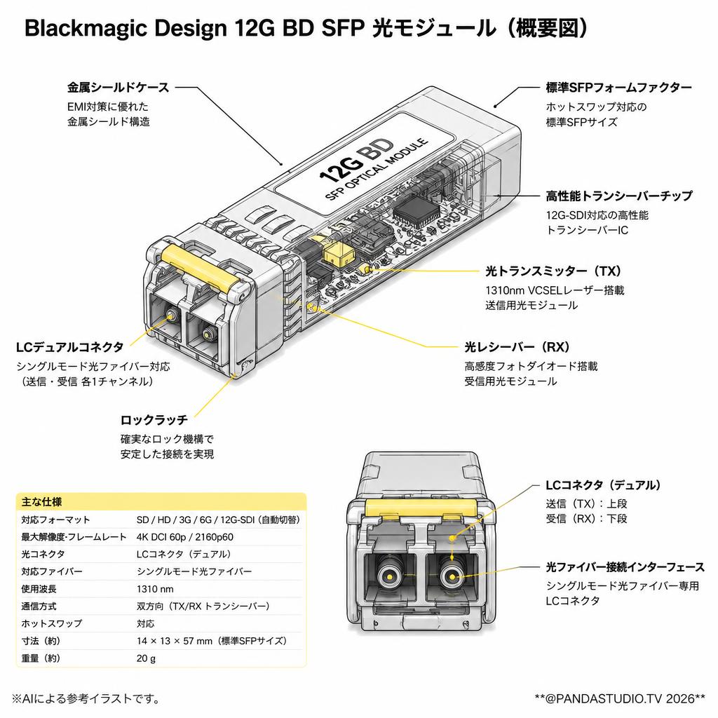 Blackmagic Design 12G BD SFP Optical Module スペック