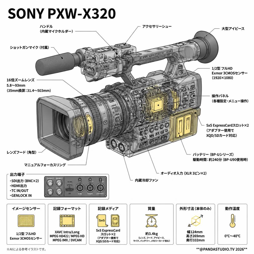 SONY PXW-X320 スペック