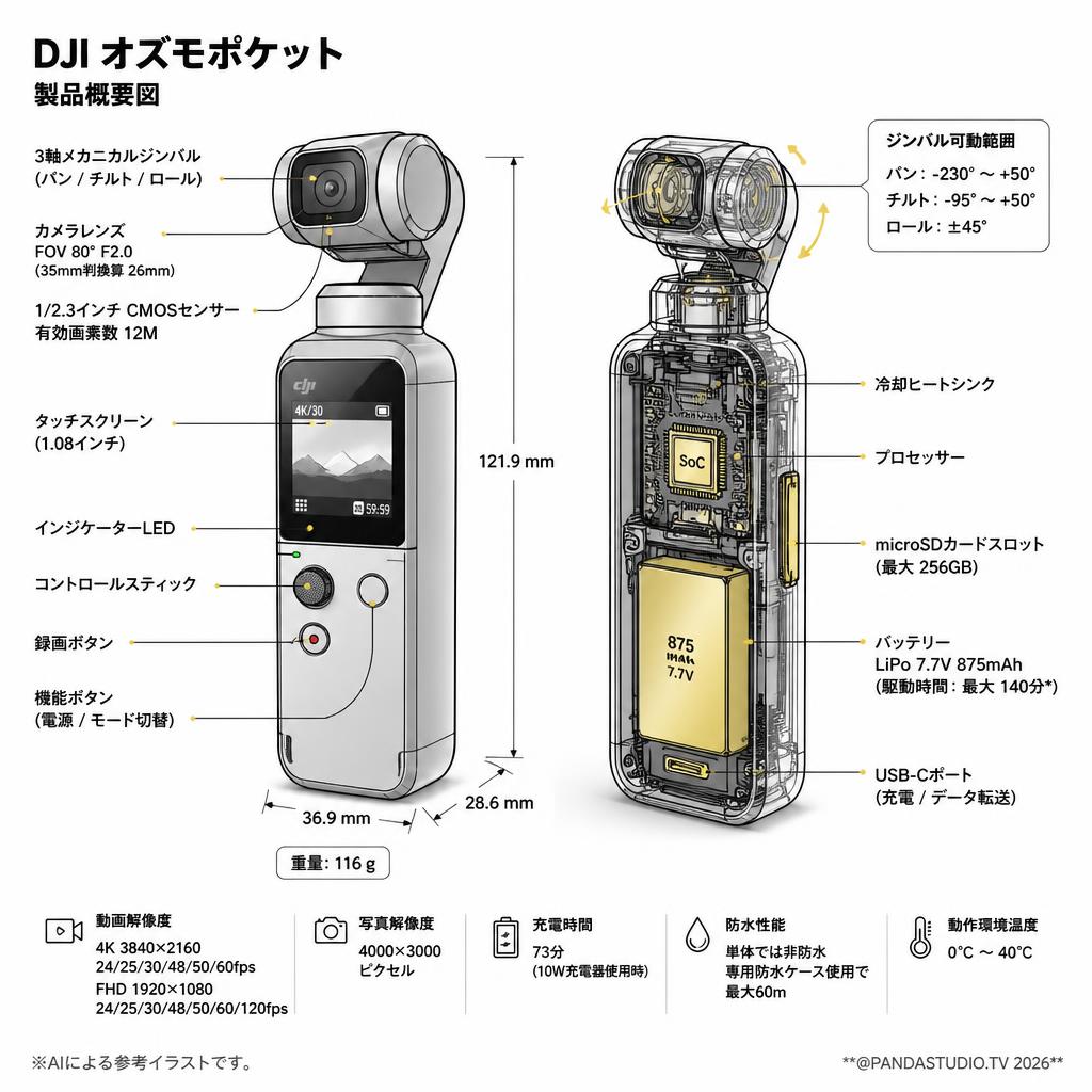 DJI Osmo Pocket スペック