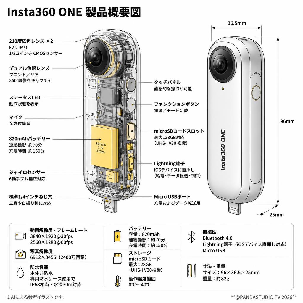 Insta360 ONE スペック
