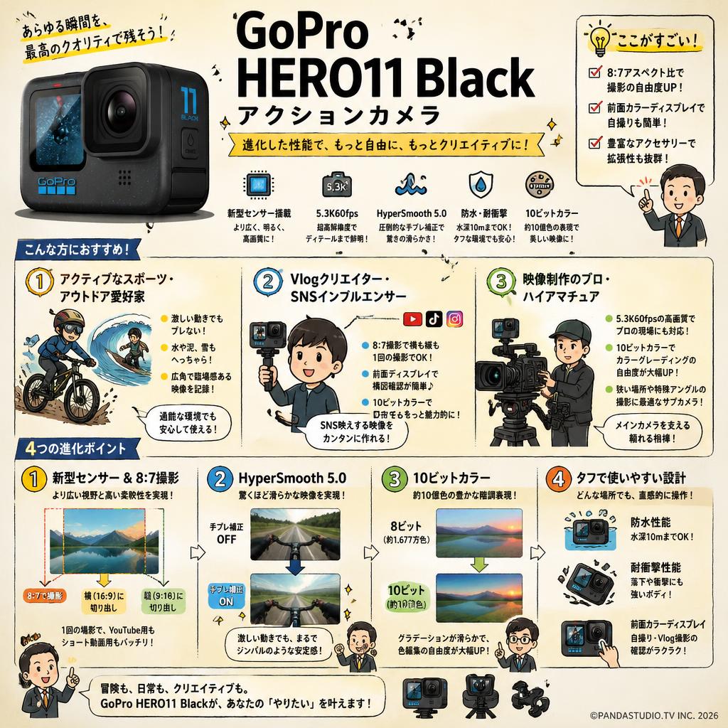 GoPro HERO11 Black アクションカメラ おもな対象のお客様