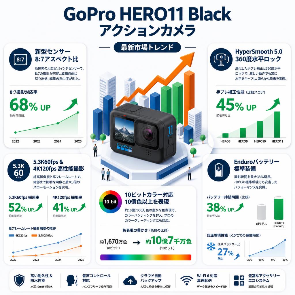 GoPro HERO11 Black アクションカメラ セールスポイント