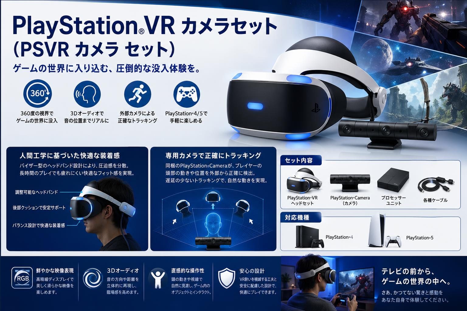 PlayStation VR カメラセット（PSVR カメラ セット） 概要