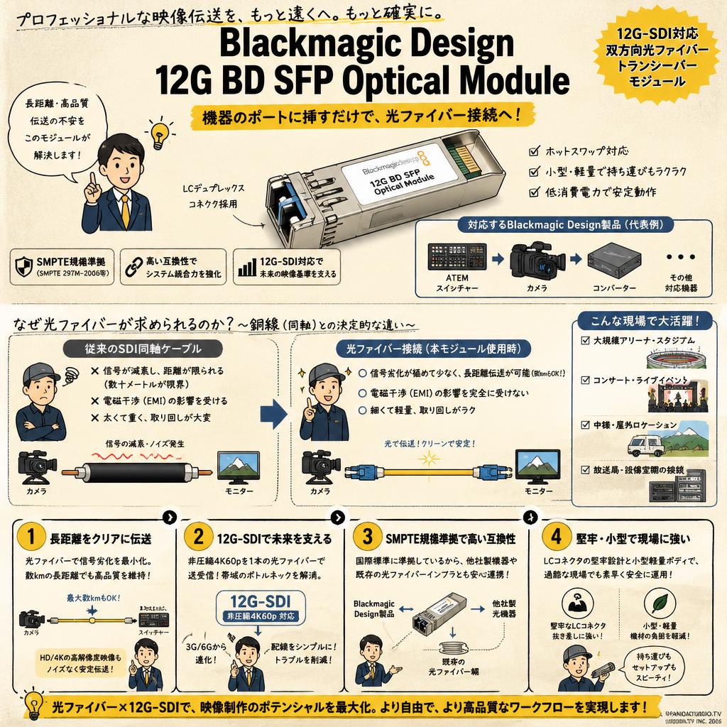 Blackmagic Design 12G BD SFP Optical Module 概要