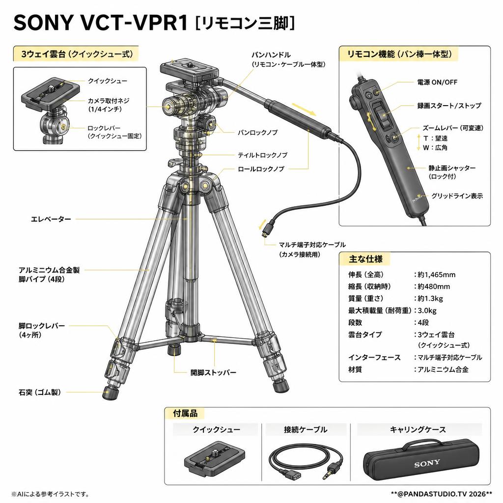 SONY VCT-VPR1 [リモコン三脚] スペック