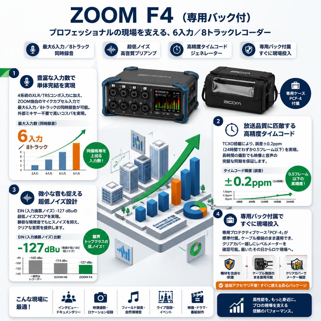 ZOOM  F4 （専用バック付） セールスポイント