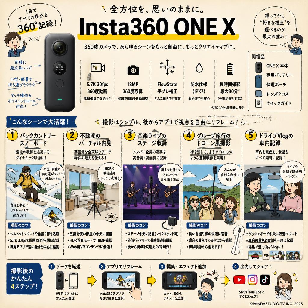 Insta360 ONE X 用途