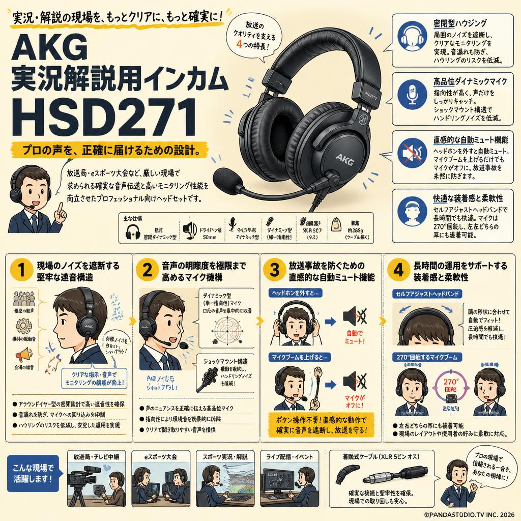 AKG 実況解説用インカム HSD271 概要
