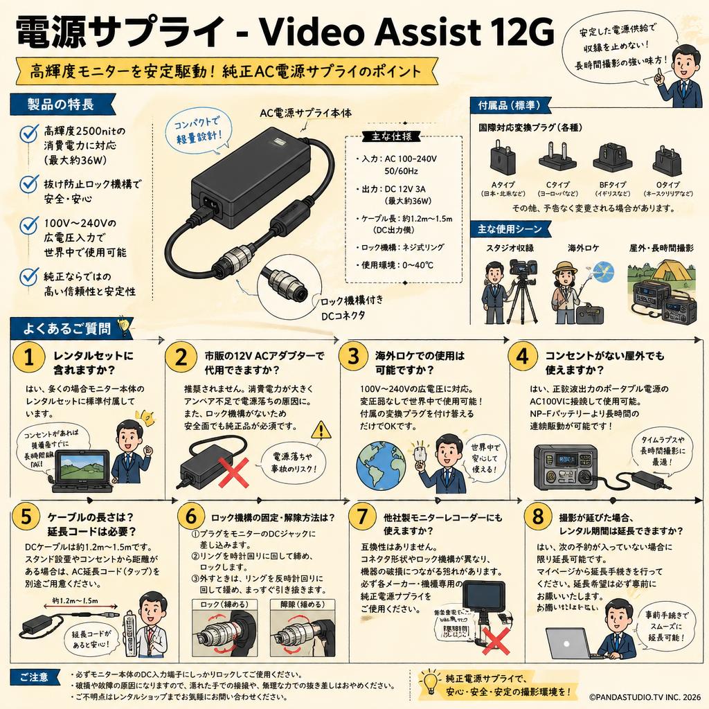 Power Supply - Video Assist 12G FAQ（よくある質問と答え）