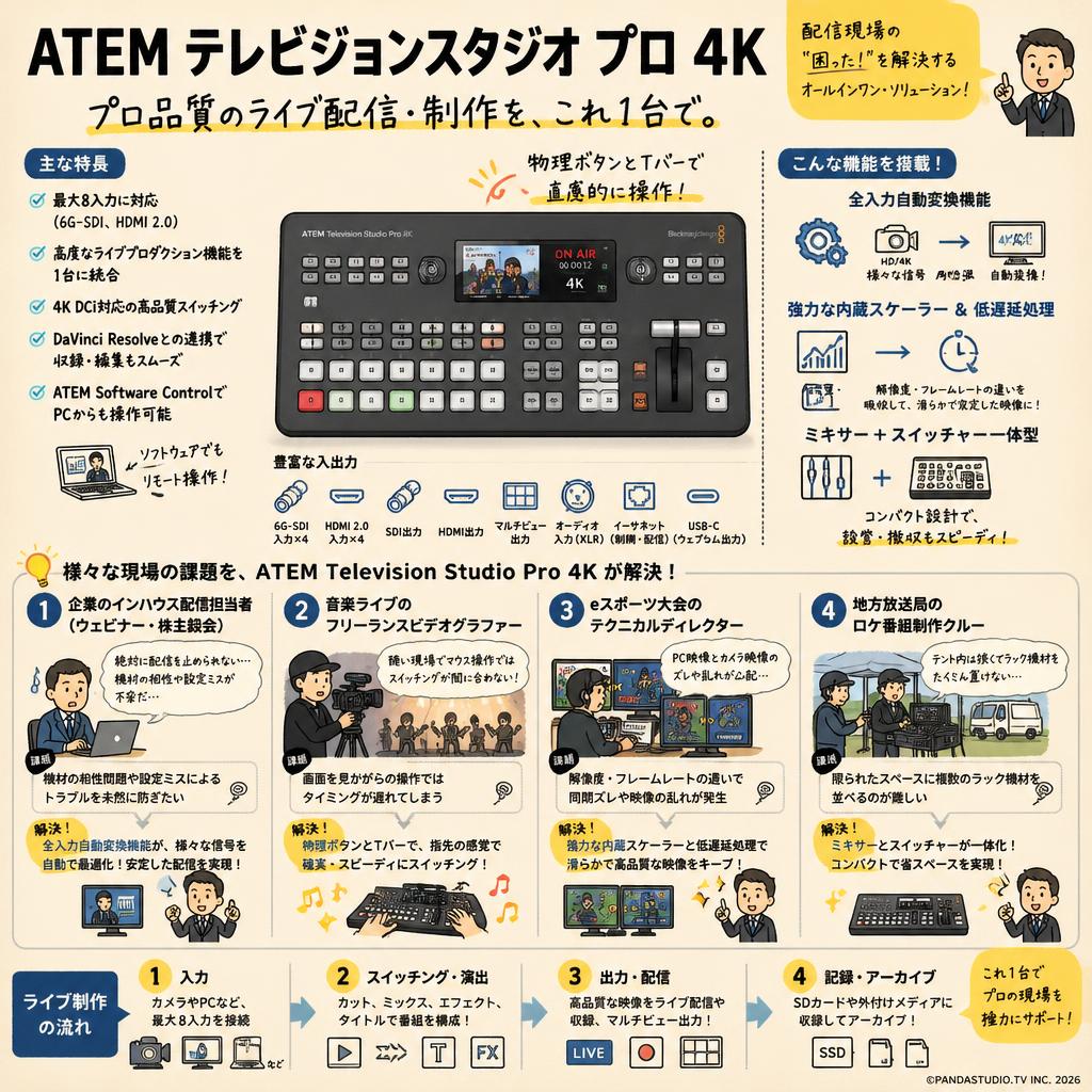 Blackmagic Design ATEM Television Studio Pro 4K おもな対象のお客様