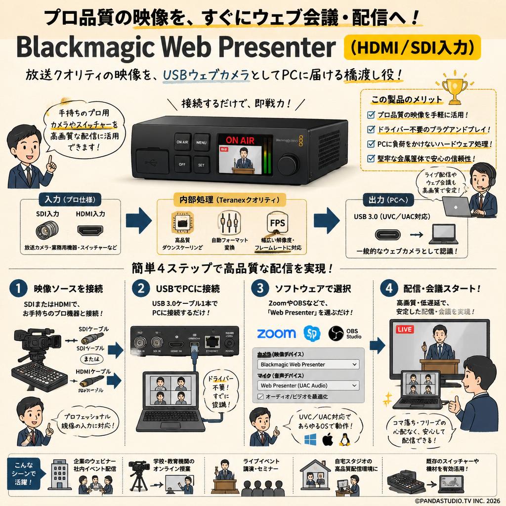 Blackmagic Web Presenter（HDMI／SDI入力） 概要