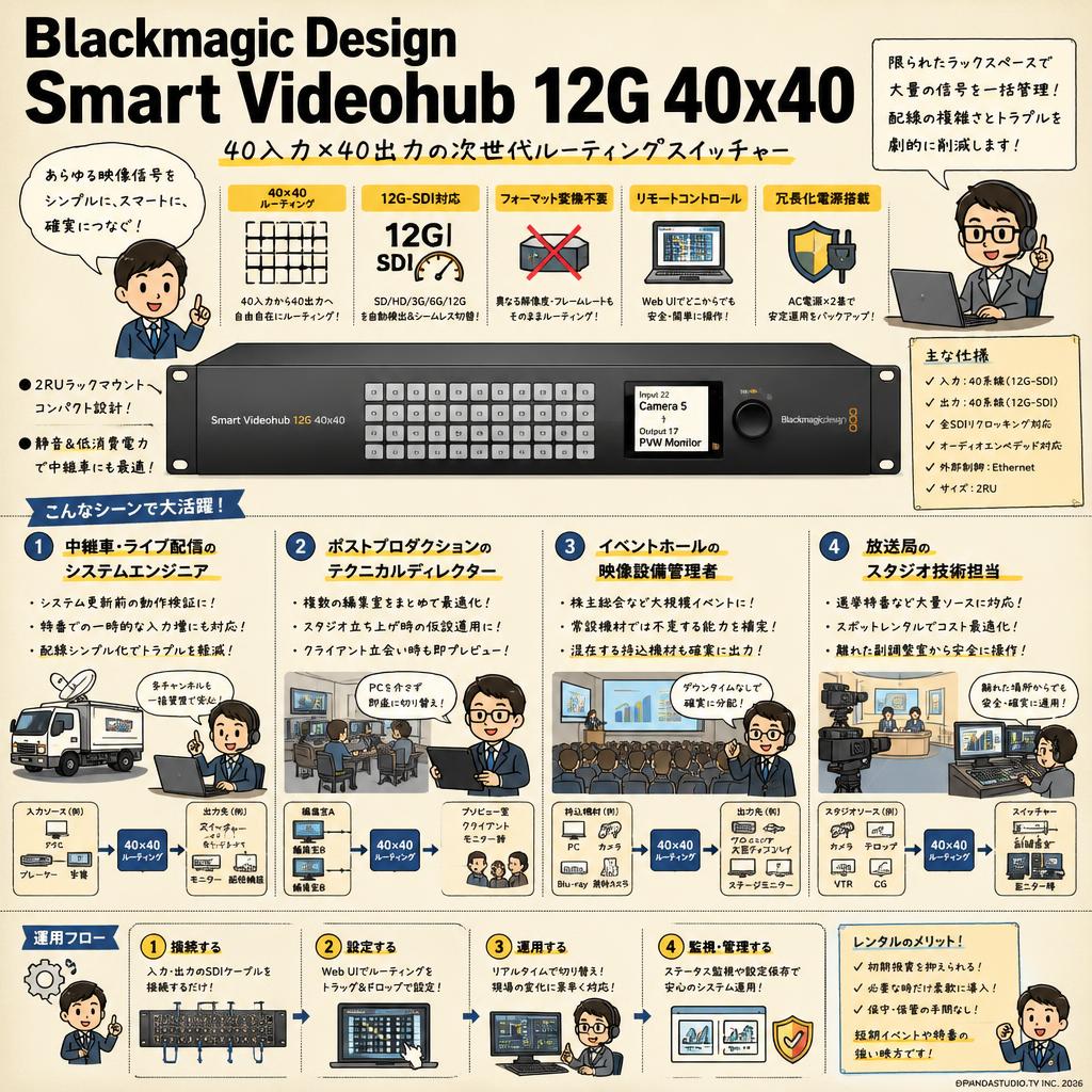 Blackmagic Design Smart Videohub 12G 40x40 おもな対象のお客様