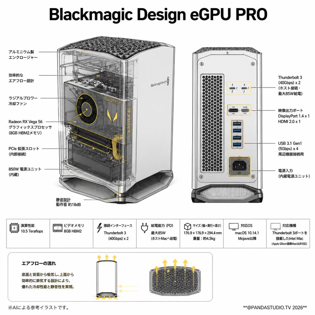 Blackmagic Design eGPU PRO スペック