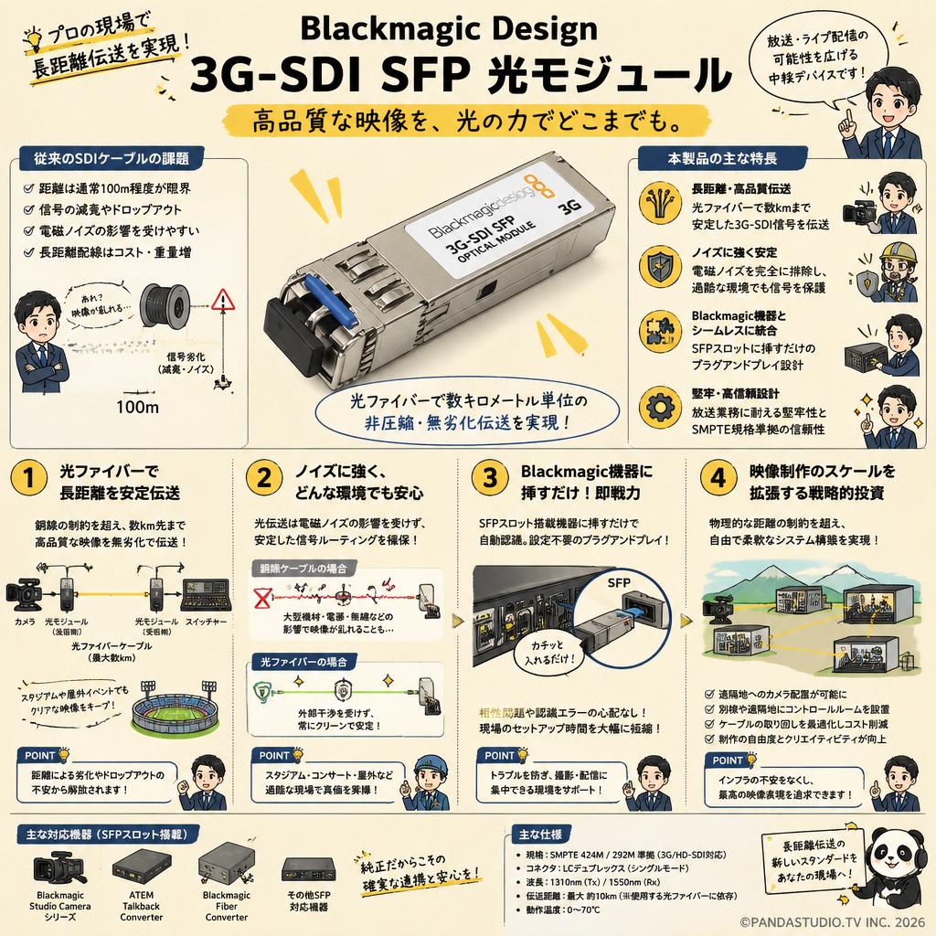 Blackmagic Design 3G-SDI SFP Optical Module 概要