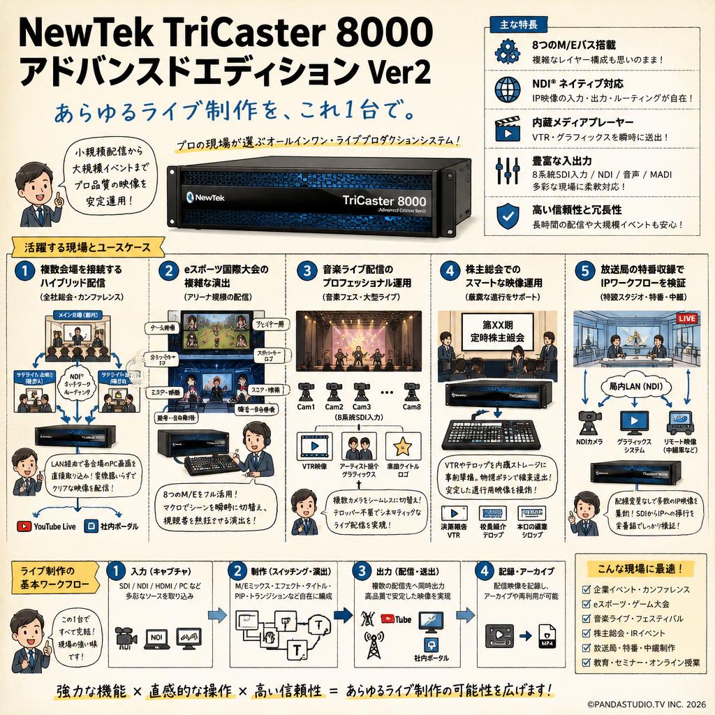 NewTek TriCaster 8000 Advanced Edition Ver2 用途