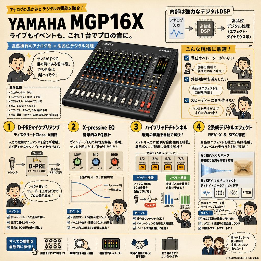 YAMAHA MGP16X | パンダスタジオ・レンタル公式サイト