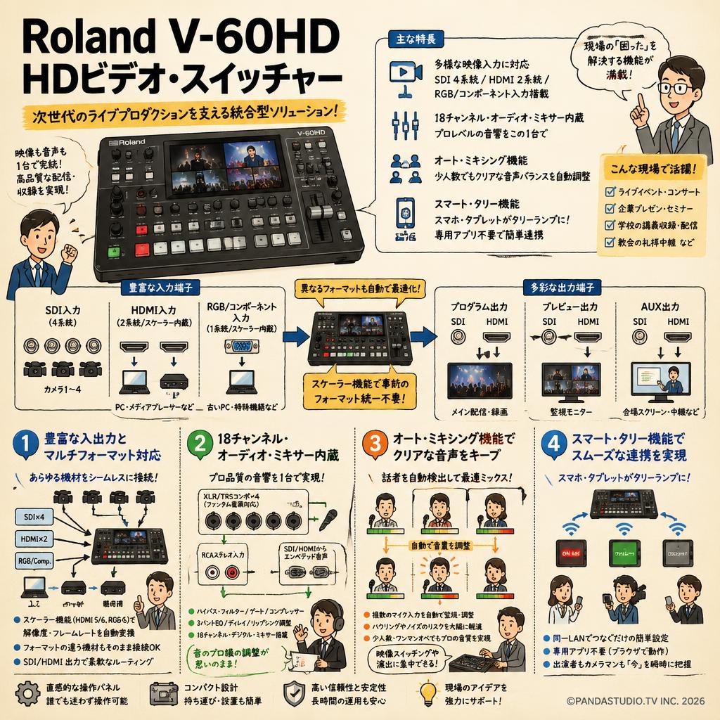 Roland V-60HD HD VIDEO SWITCHER 概要