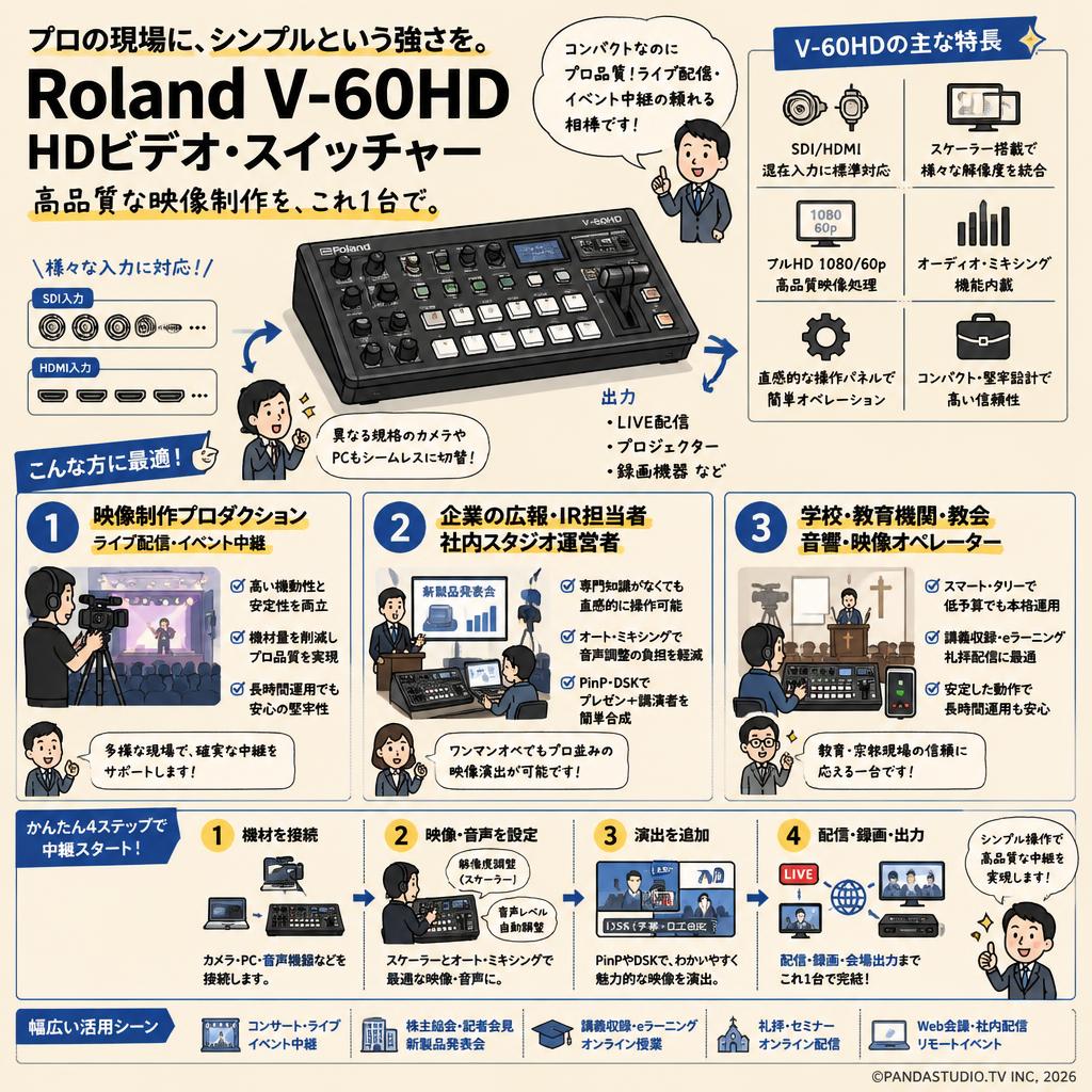 Roland V-60HD HD VIDEO SWITCHER おもな対象のお客様