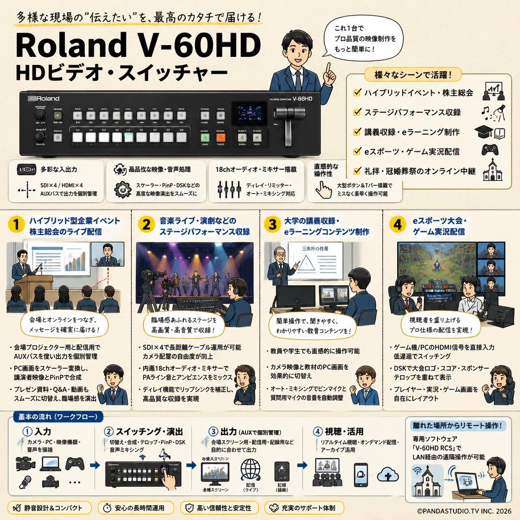 Roland V-60HD HD VIDEO SWITCHER 用途