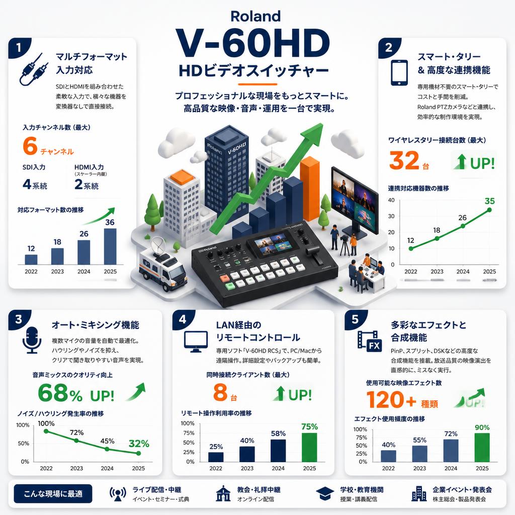 Roland V-60HD HD VIDEO SWITCHER セールスポイント