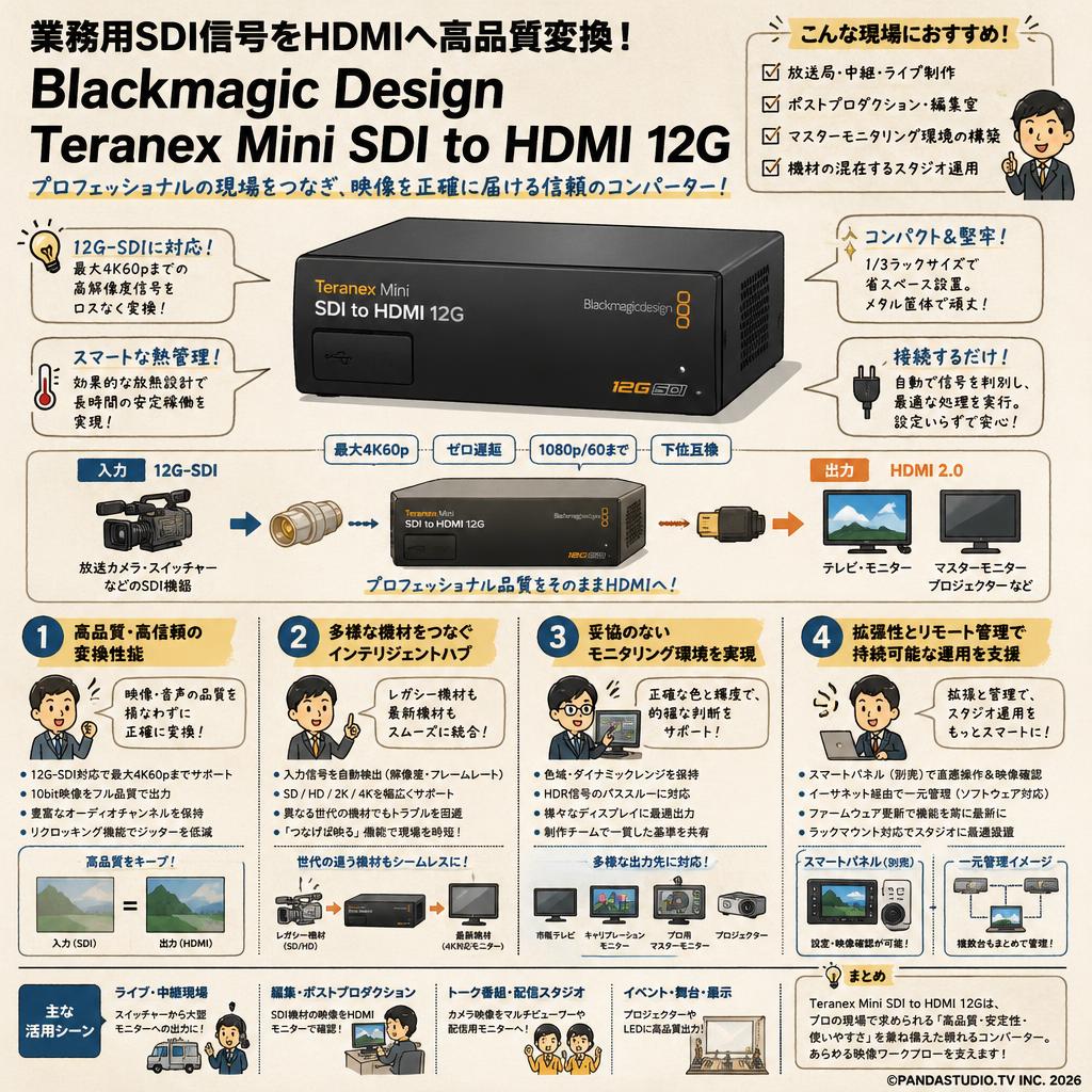 Blackmagic Design Teranex Mini SDI to HDMI 12G 概要