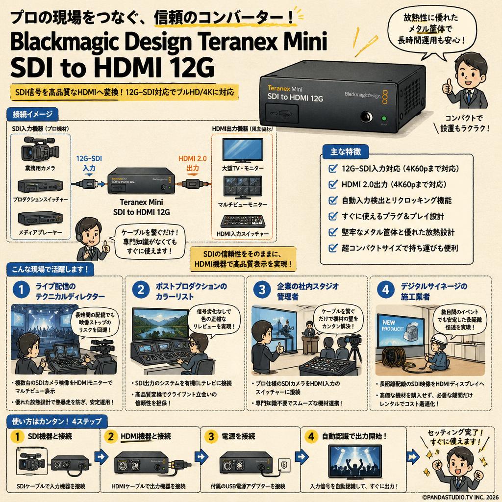 Blackmagic Design Teranex Mini SDI to HDMI 12G おもな対象のお客様