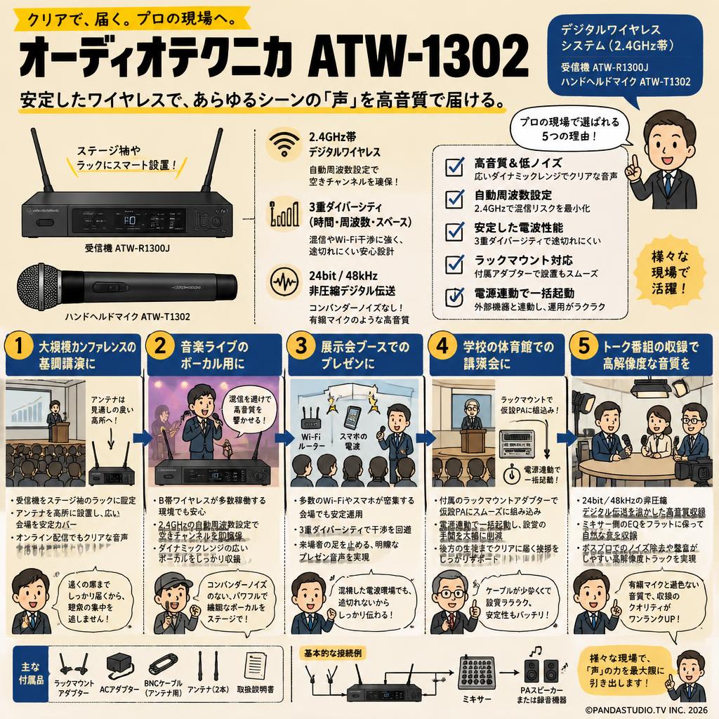audio technica ATW-1302 用途
