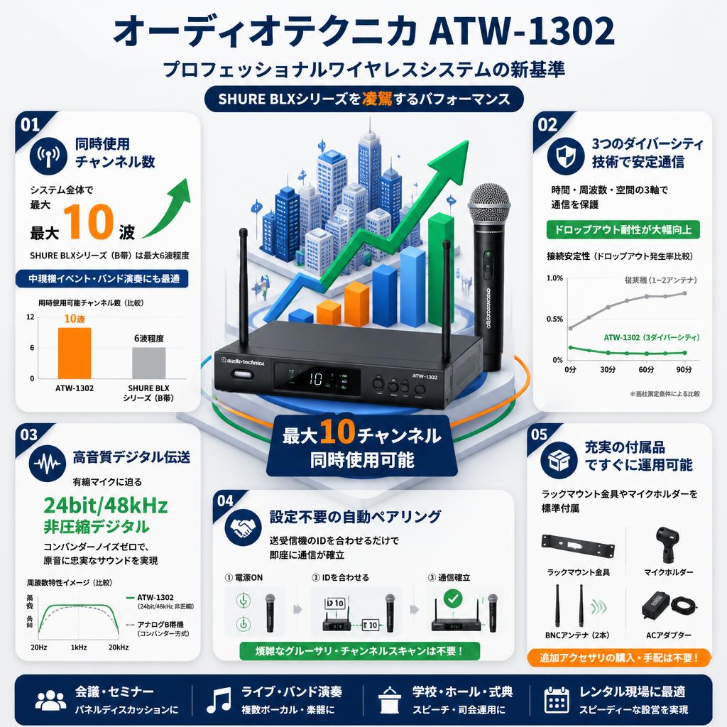 audio technica ATW-1302 セールスポイント