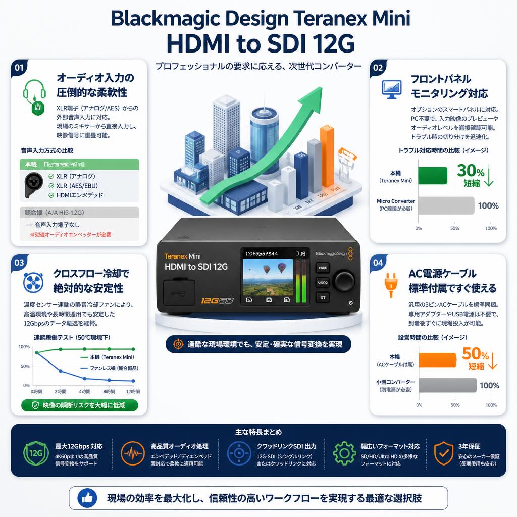 Blackmagic Design Teranex Mini HDMI to SDI 12G セールスポイント