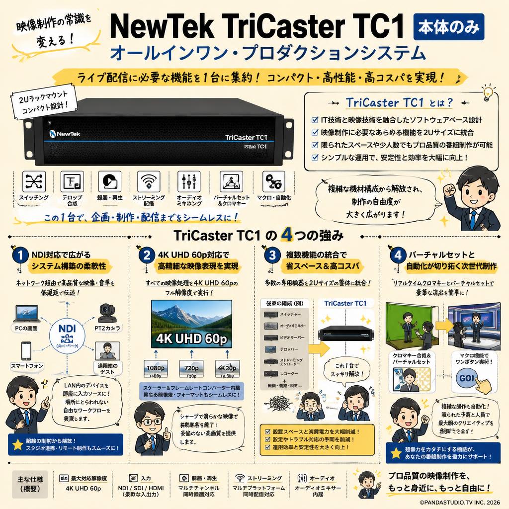 NewTek TriCaster TC1 本体のみ 概要
