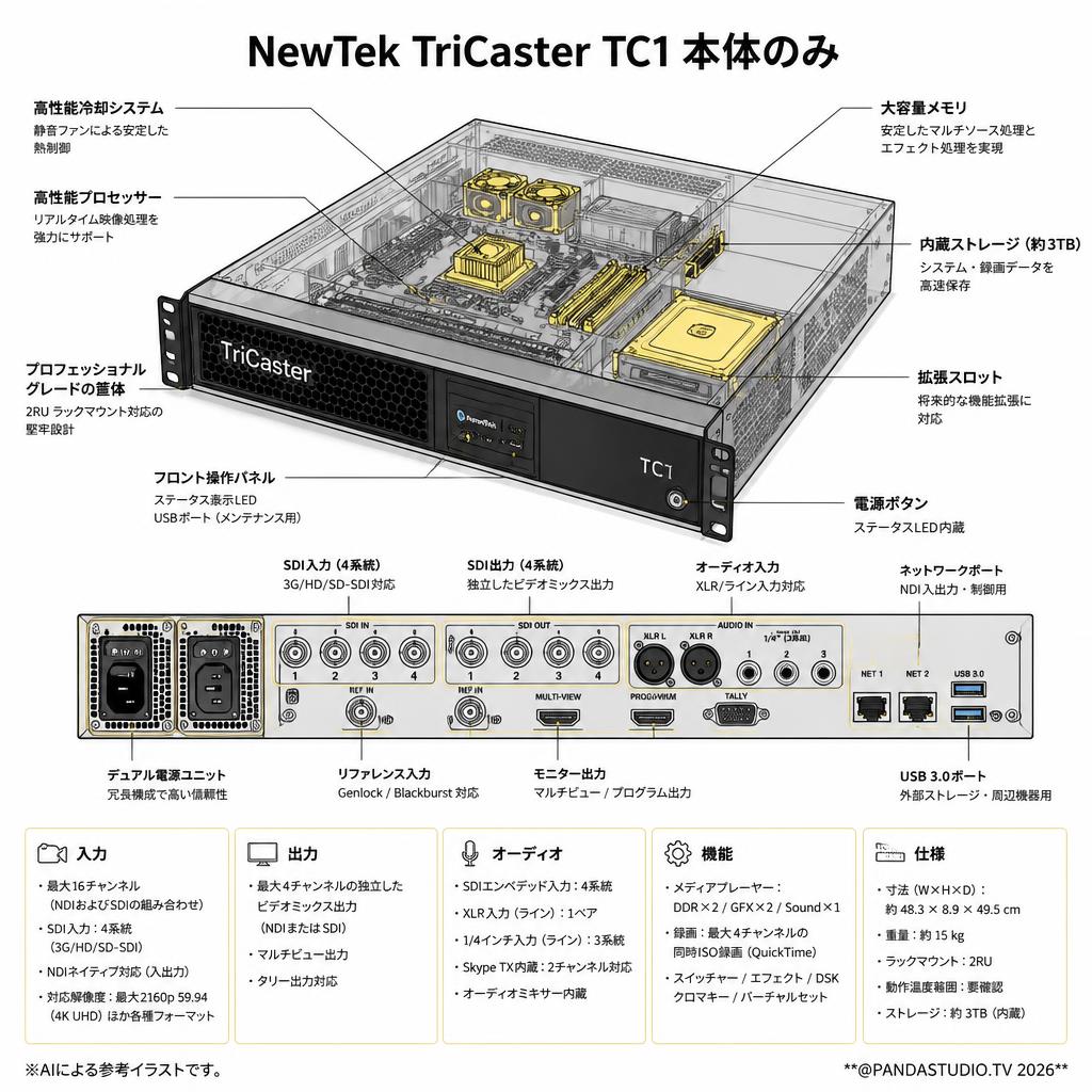 NewTek TriCaster TC1 本体のみ スペック