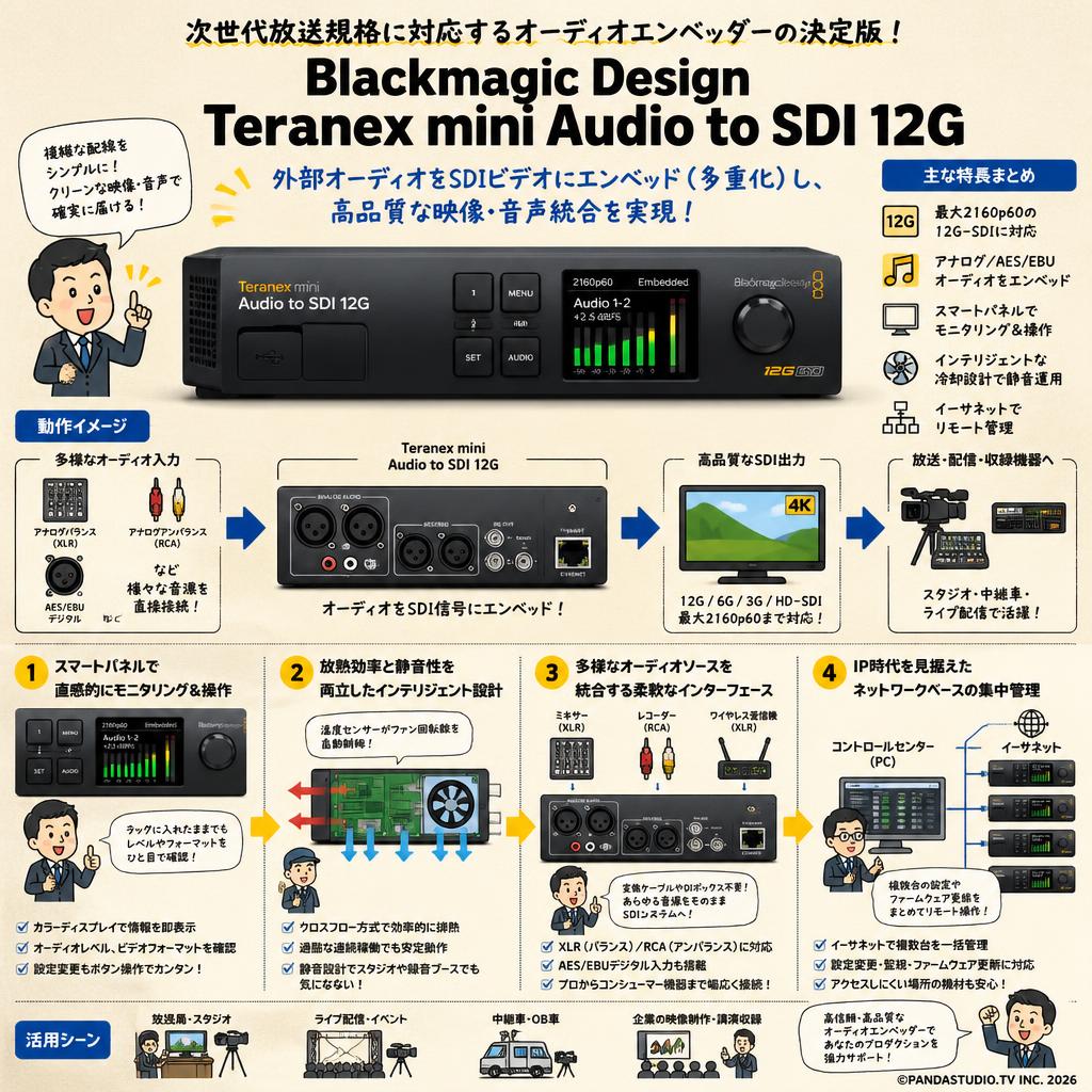Blackmagic Design Teranex mini Audio to SDI 12G 概要