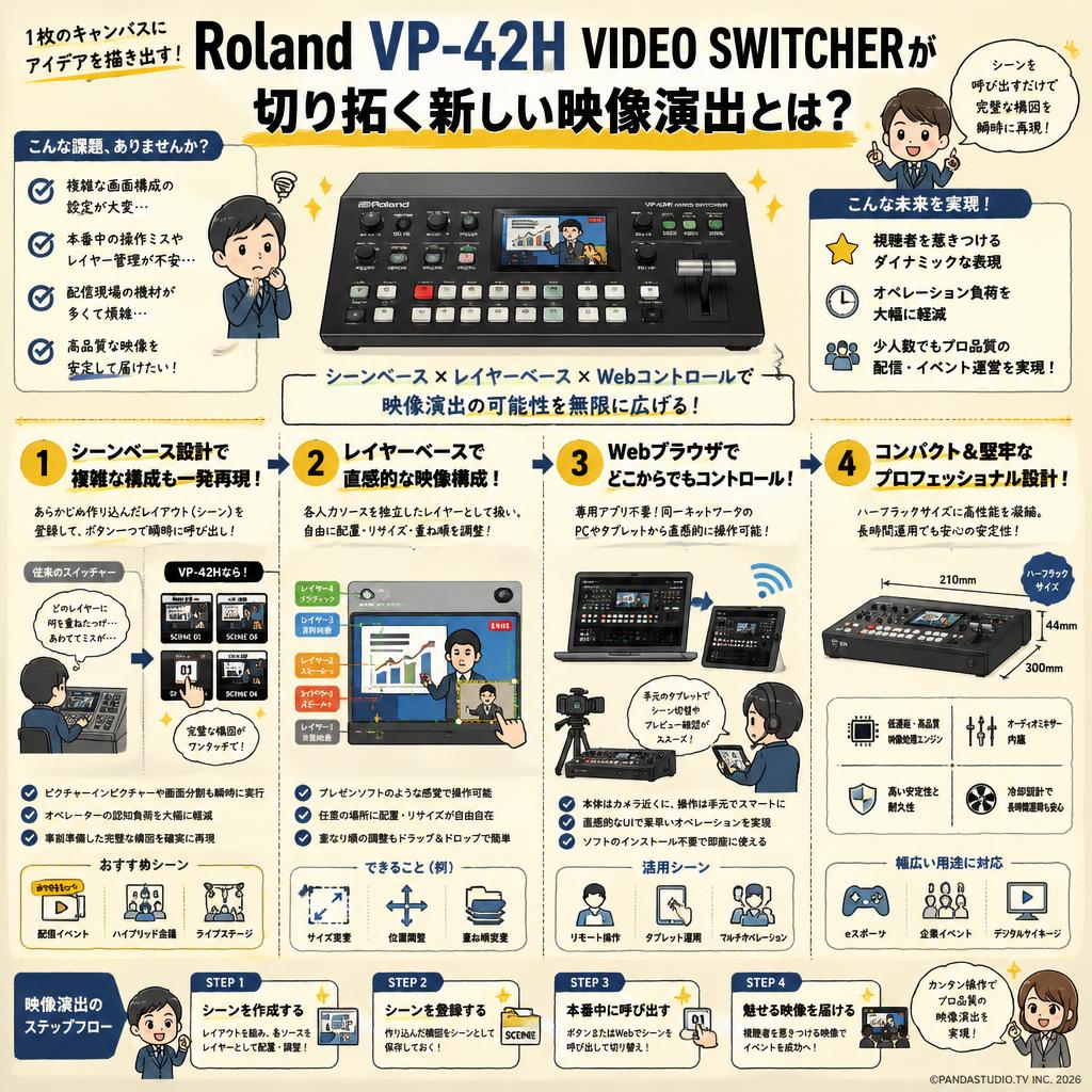 Roland VP-42H VIDEO SWITCHER 概要