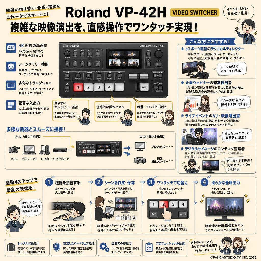 Roland VP-42H VIDEO SWITCHER おもな対象のお客様