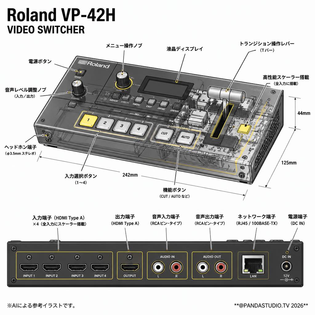 Roland VP-42H VIDEO SWITCHER スペック